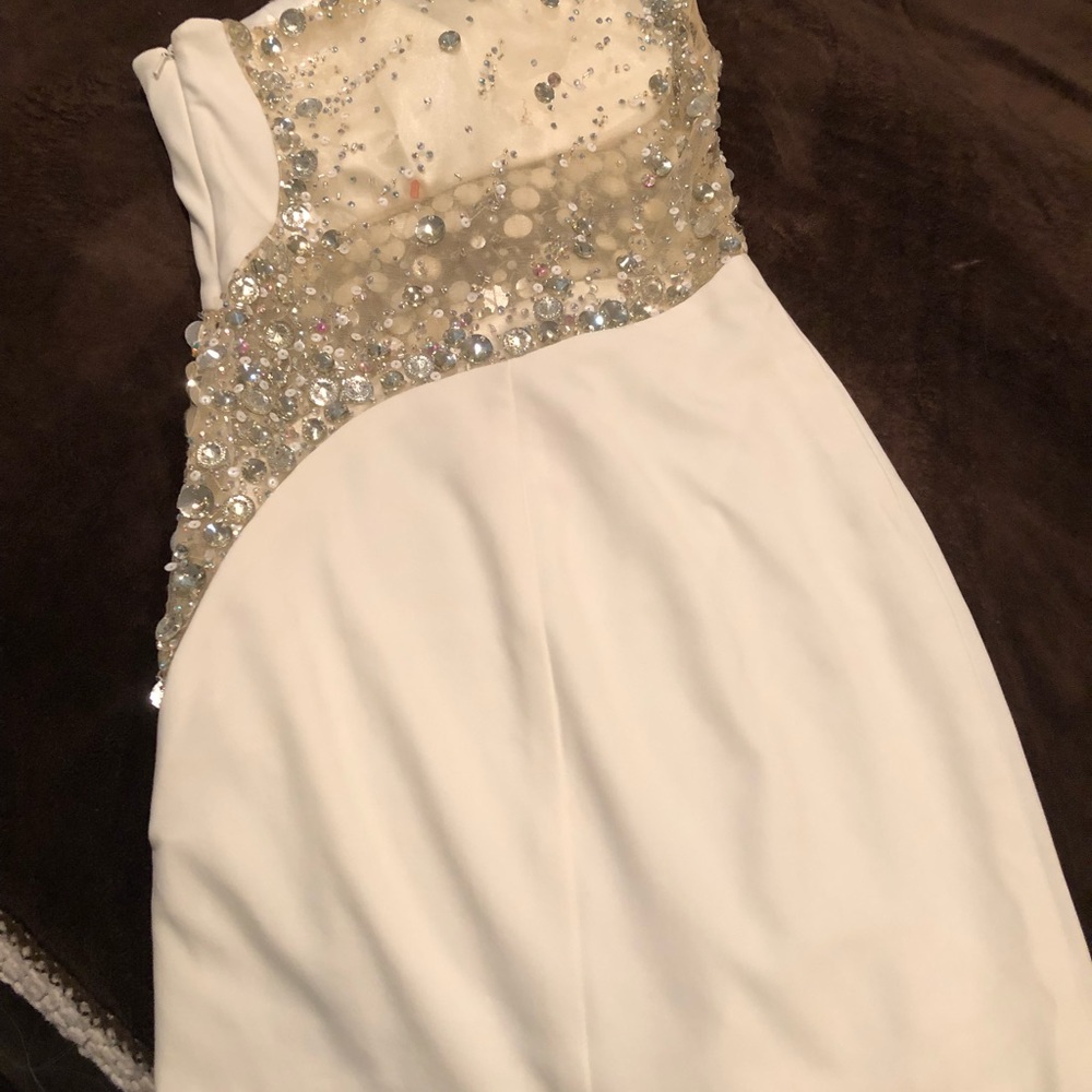 Short One-Shoulder Prom Dress - Picture 3 of 6